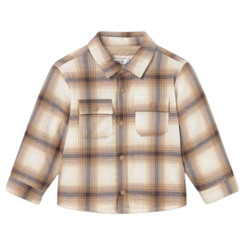 Mayoral - Brown Plaid Overshirt