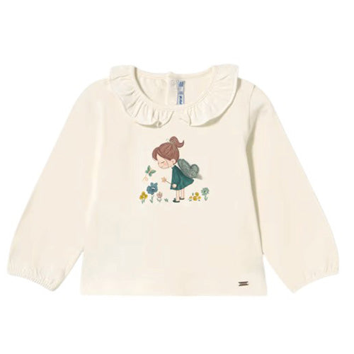 Mayoral - Water Lily Flowers & Girl Shirt