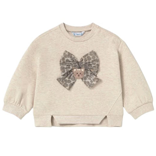 Mayoral - Seed Leopard Bow Sweatshirt
