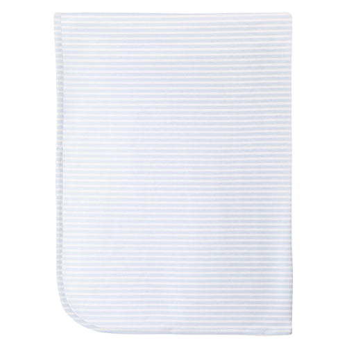 Baby Club Chic Lt Blue Stripe Pima Cotton Blanket