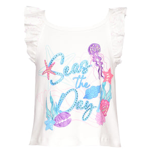 Baby Sara "Seas the Day" Ruffle Sleeve Top