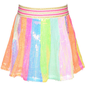 Baby Sara Pink Sequin Pleated Skirt