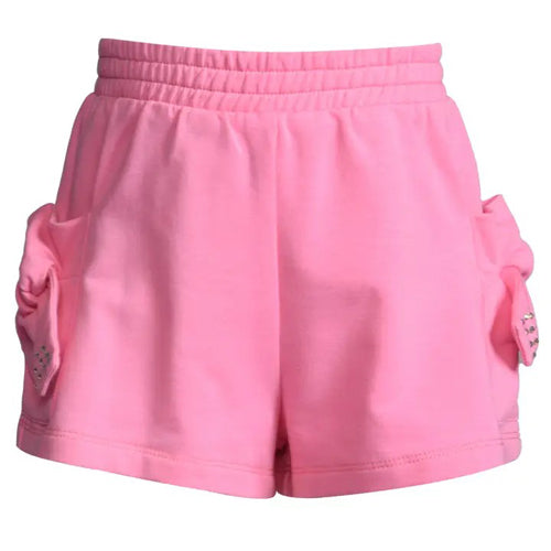 Baby Sara Pink Shorts with Bows and Rhinestones