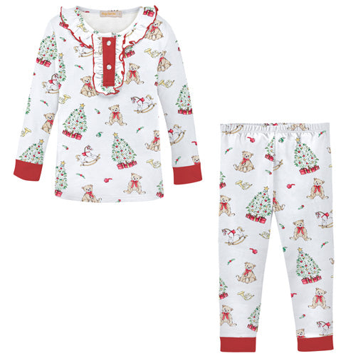 Baby Club Chic "Holiday Time" 2 pc PJ Set with Ruffles