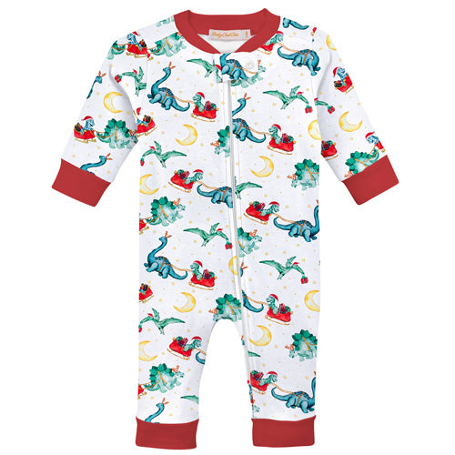 Baby Club Chic ""Dino Clause" Zip Coverall