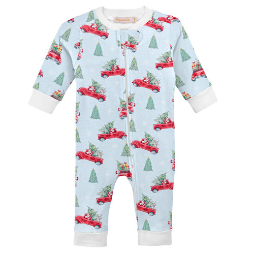 Baby Club Chic "Santa is Coming" Zip Coverall