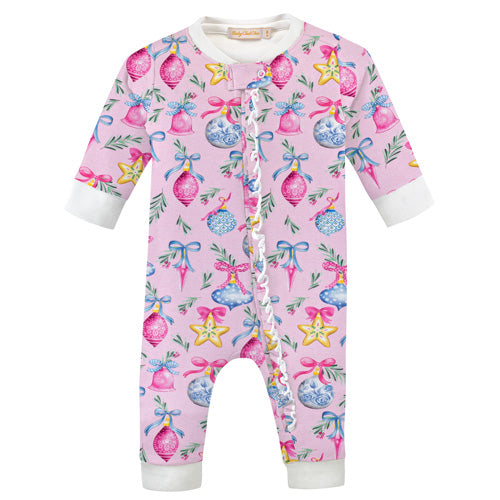 Baby Club Chic "Bright Holiday" Zip Coverall
