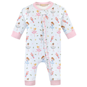 Baby Club Chic "Pink Nutcracker" Zip Coverall