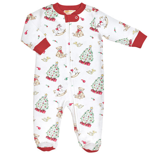 Baby Club Chic "Holiday Time" Zip Footie