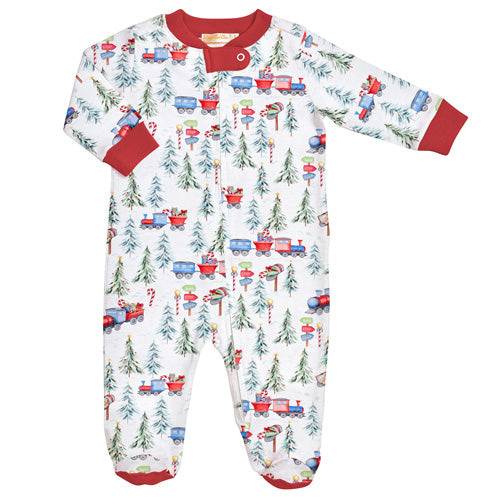 Baby Club Chic "Polar Express" Zip Footie