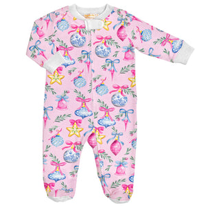 Baby Club Chic "Bright Holiday" Zip Footie