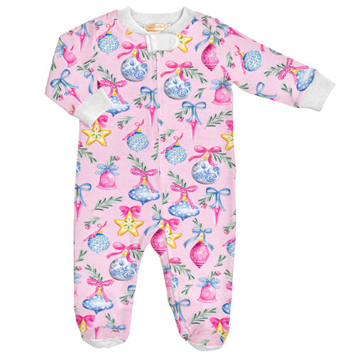 Baby Club Chic "Bright Holiday" Zip Footie