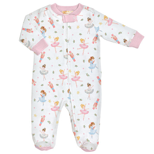 Baby Club Chic "Pink Nutcracker" Zip Footie