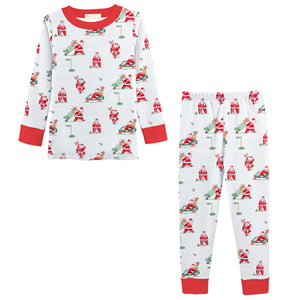 Baby Club Chic "Santa's Golf" PJ Set