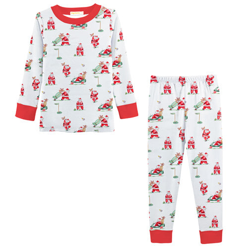 Baby Club Chic "Santa's Golf" PJ Set