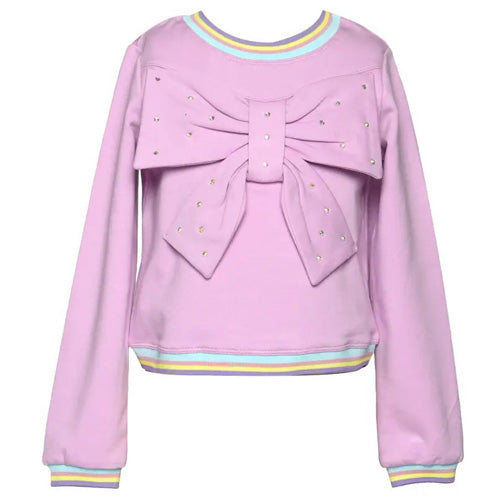 Baby Sara Lavender Sequin Bow Top