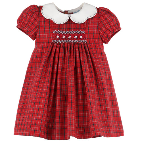 Luli & Me Red Check Stitches Dress
