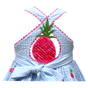 Cotton Kids Pineapple Embroidered Dress