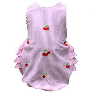 Cotton Kids Pink Stripe Cherry Bubble