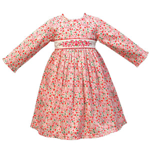 Cotton Kids Winter Floral Sash Dress