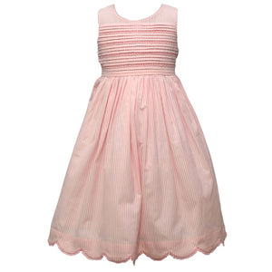 Cotton Kids Pink and White Stripe Dress