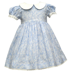 Cotton Kids Blue and White Floral Dress
