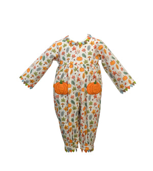 Cotton Kids Pumpkin Pocket Coverall