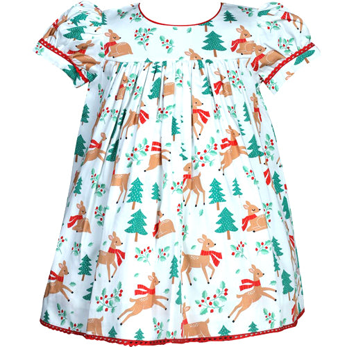 Cotton Kids Reindeer Dress