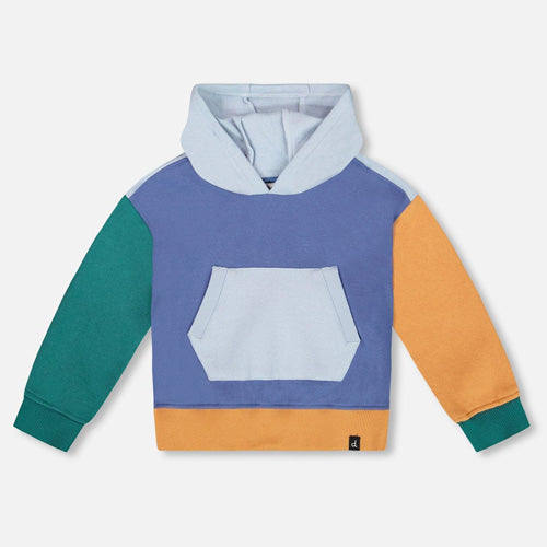 Deux par Deux Blue, Green and Brown Hoodie Sweatshirt