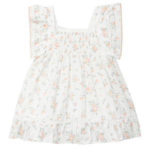 Dr. Kid Orange and Green Floral Dress