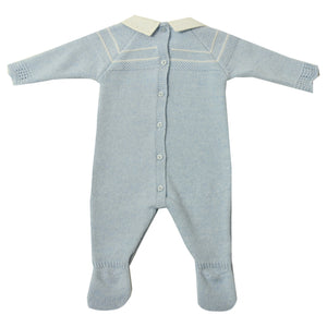 Dr Kid Precious Lt Blue Sweater Knit Footie