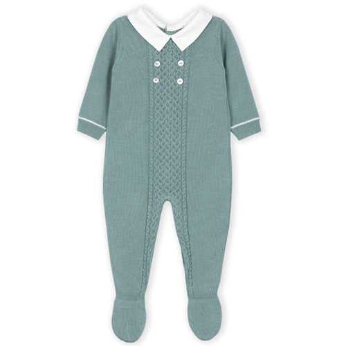 Dr Kid Autumn Green Sweater Knit Footie