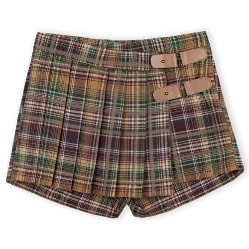 Dr. Kid "Magic Forest" Brown Plaid Shorts