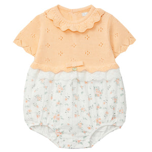 Dr. Kid Pastel Orange Floral and Knit Bubble