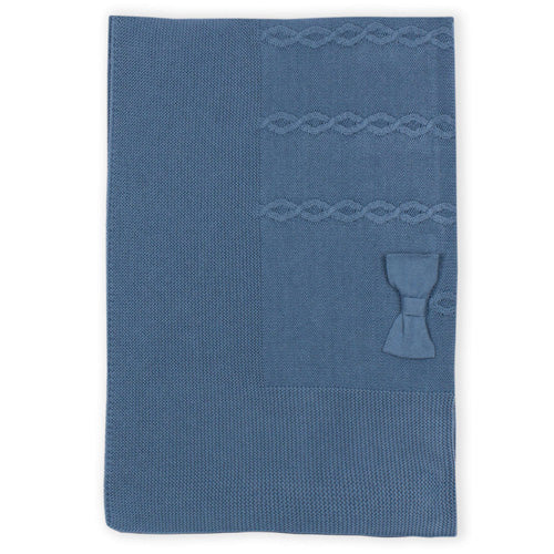 Dr. Kid Indigo Blue Sweater Knit Blanket