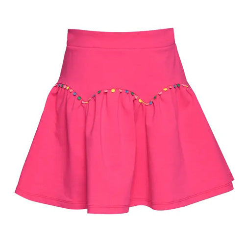 Hannah Banana - Fuchsia Pom Pom Skirt