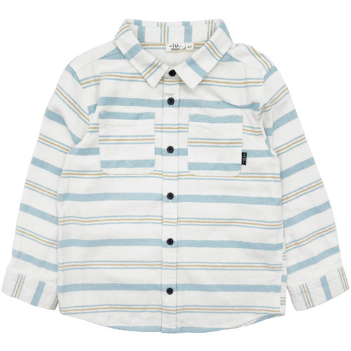 Feather 4 Arrow Ivory Sundown Stripe Flannel Shirt