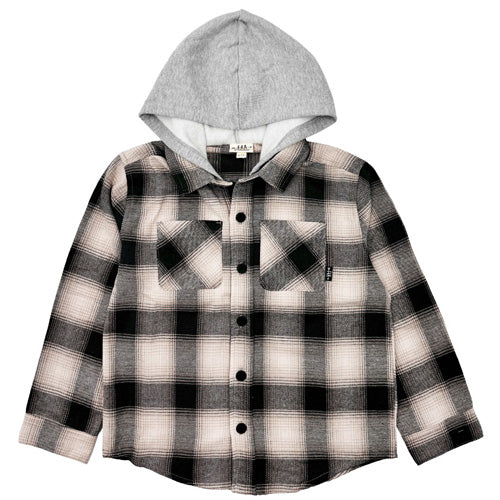 Feather 4 Arrow Black Upland Plaid Flannel Shacket