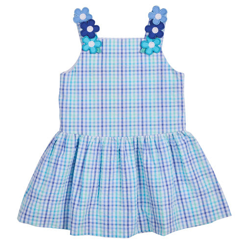 Florence Eiseman Blue Plaid Seersucker Dress