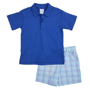 Florence Eiseman Blue Plaid Seersucker Shorts