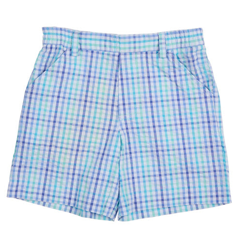 Florence Eiseman Blue Plaid Seersucker Shorts