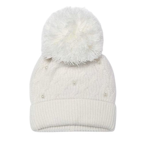 Mayoral - Winter White Pearl Hat
