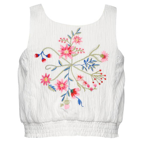 Hannah Banana White Embroidered Top