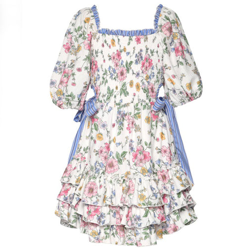 Hannah Banana Floral & Stripe Dress