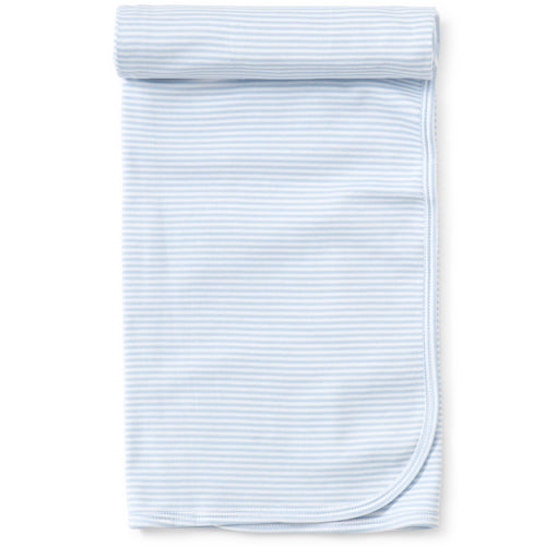Kissy Kissy Blue & White Stripe Blanket
