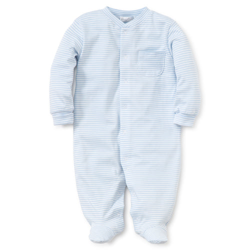 Kissy Kissy Blue & White Stripe Footie