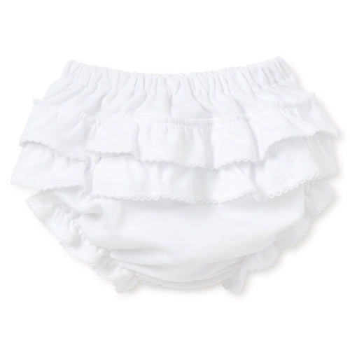 Kissy Kissy White Diaper Cover with Ruffles