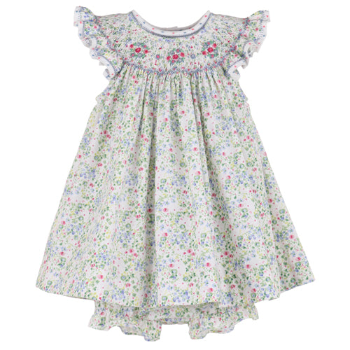 Luli & Me Bluebird Berry Bouquet Dress & Bloomers