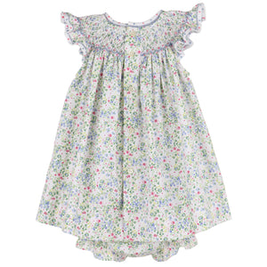 Luli & Me Bluebird Berry Bouquet Dress & Bloomers