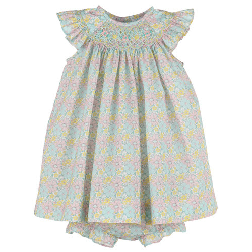 Luli & Me Pink Floral Festival Dress & Bloomers